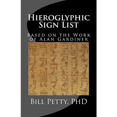 Afbeelding van Hieroglyphic Sign List: Based on the Work of Alan Gardiner