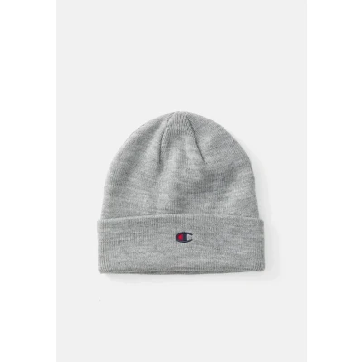 Afbeelding van Champion Lifestyle Caps (806065) Gerecycled Acryl Knitted Yarn Embroiedered C Logo Muts, grijs Melange (NOXM), One Size Unisex Volwassenen FW24, gemêleerd Eén maat