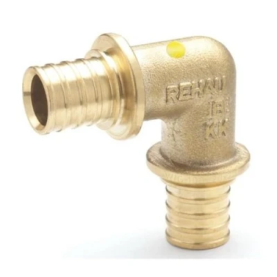 Afbeelding van Rehau rautitan lx gfitting messing knie 32 x 32mm schuif 13129881001
