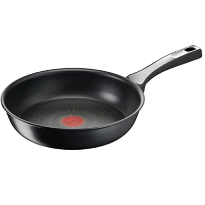 Afbeelding van Tefal Unlimited ON G25908AZ koekenpan 32 cm, Sterkste Titanium Coating, Thermo Signal, Vaatwasmachinebestendig, Recyclebaar, Alle Warmtebronnen inclusief Inductie, Gemaakt in Frankrijk