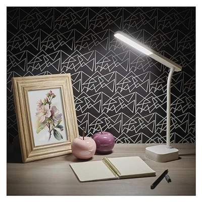 Afbeelding van EMOS LUCY, led tafellamp oplaadbaar via USB, 96 uur lichtduur, vermogen 2 W, helderheid 100 lm, draadloos, buigzaam, traploos dimmen, 1 m USB oplaadkabel, wit