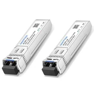 Afbeelding van QSFPTEK 2Pack 10G LR 10km SFP+ Module 10GBASE 1310nm DDM LC 10gb Transceiver voor Cisco SFP LR, Ubiquiti UF SM 10G, Mikrotik, Netgear, Zyxel, Qnap NAS, D Link en andere open