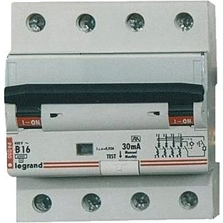 Afbeelding van Legrand aardlekautomaat dx3 4p b20a 6000a 30ma biconnect 411225