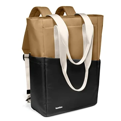 Afbeelding van tomtoc 15,6 inch laptoprugzak, vrouwen mannen rugzakken elke dag rugzak schoudertas, waterafstotende dagrugzak voor werk, kantoor, reizen, school, universiteit, geschikt laptops van /