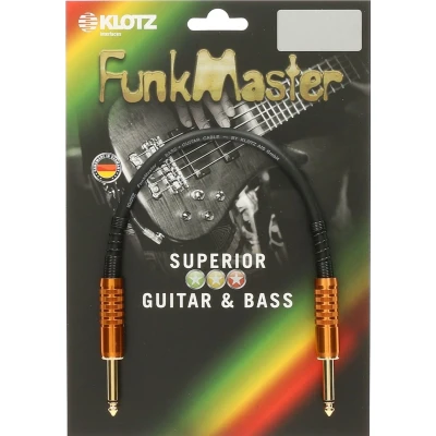 Afbeelding van Klotz pedaal Patcher 0,3m recht Stevens FunkMaster TM PP0030 Mono Patchkabel
