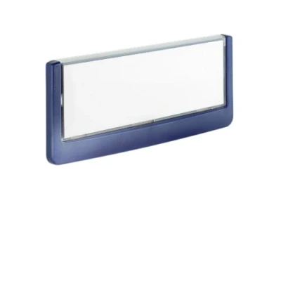 Afbeelding van Durable 486007 Click Sign deurbordje, 149 x 52,5 mm, Kan aan de muur worden vastgehecht door schroeven of kleeftabs. Insteekkaartjes, montagegeset en instructies zijn steeds bijgeleverd, donkerblauw