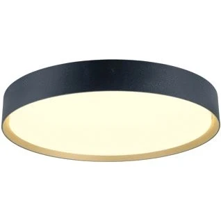 Afbeelding van Slv decona wand en plafondopbouwarmaturen rond 2700 3000k 23w phase zwart goud 1008584