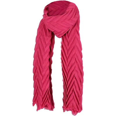 Afbeelding van Sarlini Langwerpige Woven Plisse Sjaal Fuchsia