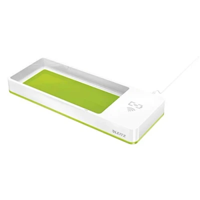 Afbeelding van Leitz WOW Desk Organiser met Inductie Oplader Groen/Wit