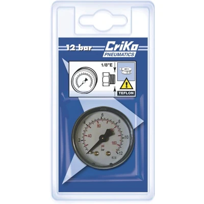Afbeelding van CriKo manometer 1/8&quot; aansluiting Rugaansluiting Max 12 bar