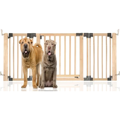 Afbeelding van Bettacare Houten Flexibele Huisdierenbarrière met Meerdere Panelen Assortiment, Natuurlijk Hout, tot 176cm Breed (11 opties beschikbaar), Barrière voor Huisdieren Honden en Puppy&#039;s, Eenvoudige Installatie