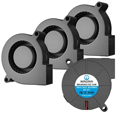Afbeelding van WINSINN 50 mm ventilator 5V 5015 dubbel kogellager x 15 turbine borstelloos hoge snelheid (Pack van 4 stuks)