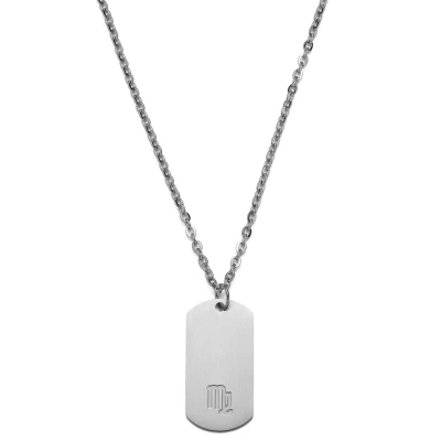 Afbeelding van Zilverkleurige Stalen Ketting met Sterrenbeeld Maagd