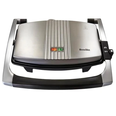 Afbeelding van Breville Sandwich/Panini Press &amp; Toastie Maker 3 Slice Roestvrij Staal [VST025], Zilver