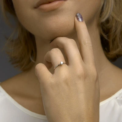 Afbeelding van Witgoud Palladium Ring diamant 0.245ct H SI 4600112