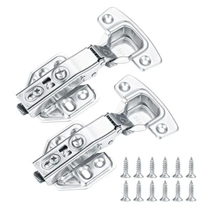 Afbeelding van 2 Stks Keuken Eenheden Deur Scharnieren, Soft Close Kast Garderobe Deuren Vouwdeuren Scharnier met schroeven, Volledige Overlay Mute Scharnieren