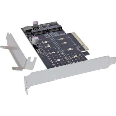 Afbeelding van InLine® PCI Express kaart naar 2x interne NVMe M.2 Key M Bifurcatie, PCIe x8