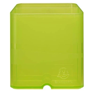 Afbeelding van Exacompta ref. 67797D Doos Met 10 Pennenhouders PEN CUBE LINICOLOR 2 vakken van verschillende grootte en hoogte Afmetingen: 7,4x7,4x9,3 cm Kleur doorschijnend appelgroen
