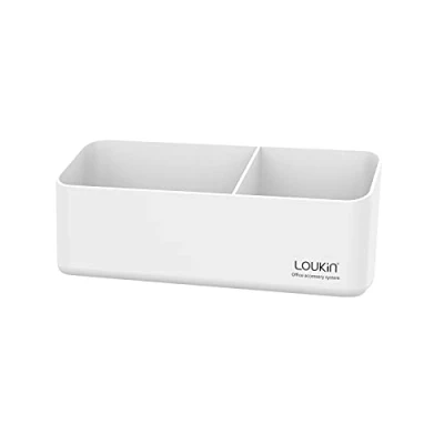 Afbeelding van loukin magnetische en zelfklevende markeringshouder, accessoire voor droog wissen, opbergorganizer whiteboard, glas of koelkasten (wit)