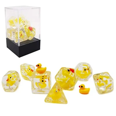 Afbeelding van Bescon YellowDuck RPG Dice set of 7, Novelty Yellow Duck Polyhedral Game