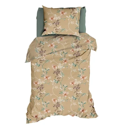 Afbeelding van Satin d&#039;Or Raisa Dekbedovertrek Eenpersoons 140x200/220 cm Camel