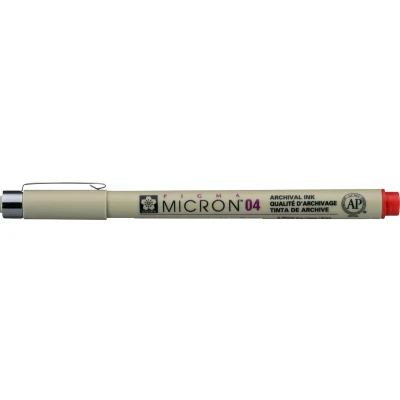 Afbeelding van Sakura Pigma Micron 0.40 mm Archival Ink Pen Rood