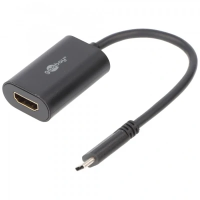Afbeelding van USB C naar HDMI adapter Goobay 0.15 meter (8K@30Hz, Verguld)