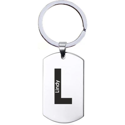 Afbeelding van Naamkado Lindy RVS Sleutelhanger