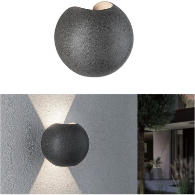 Afbeelding van Paulmann Concrea 94499 Buitenlamp (wand) LED vast ingebouwd 13 W Zwart zandsteen