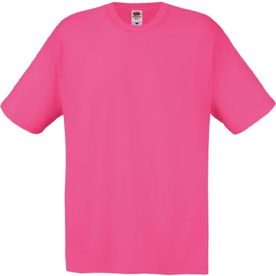 Afbeelding van Fruit Of The Loom Heren Screen Stars Origineel Vol Cut T shirt met korte mouwen (Fuchsia)