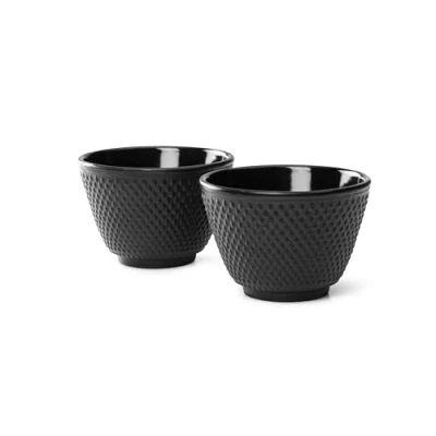 Afbeelding van Theekop Bredemeijer Jang Zwart 100 ml (set van 2)