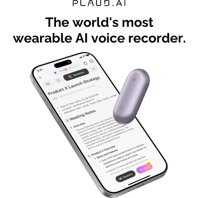 Afbeelding van Plaud Notepin LLM Empowered AI Voice Recorder Sunset Purple