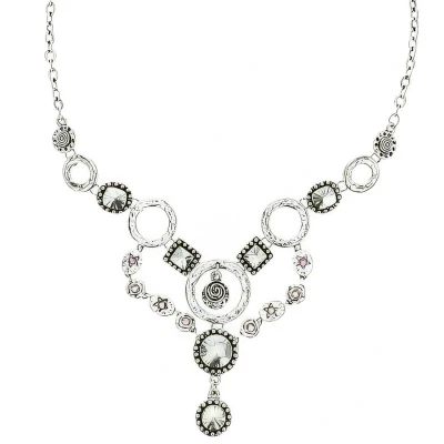 Afbeelding van Behave Ketting met diverse hangers en roze steentjes