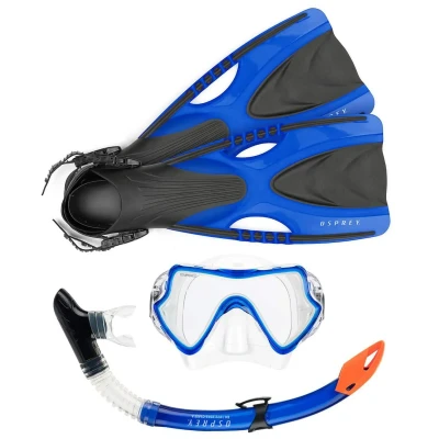 Afbeelding van Osprey Complete Snorkelset Valve Purge System Splash Guard Blauw/Oranje Maat L/XL 41 44 EU