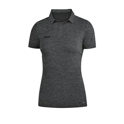 Afbeelding van JAKO Polo Premium Basics Antraciet gemeleerd