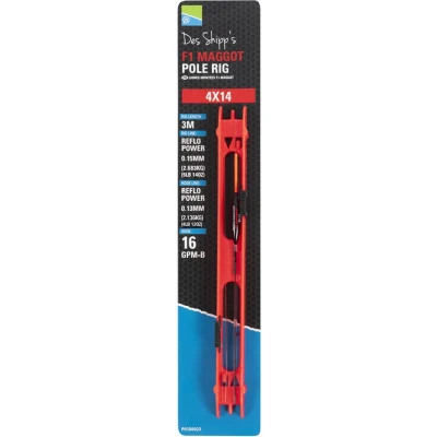 Afbeelding van Preston F1 Maggot Pole Rig (3m) Maat : 4x10