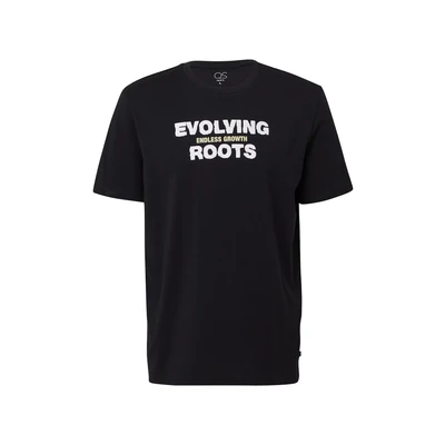 Afbeelding van QS MIT Front Tshirt print, Heren, Maat: XS, Schwarz