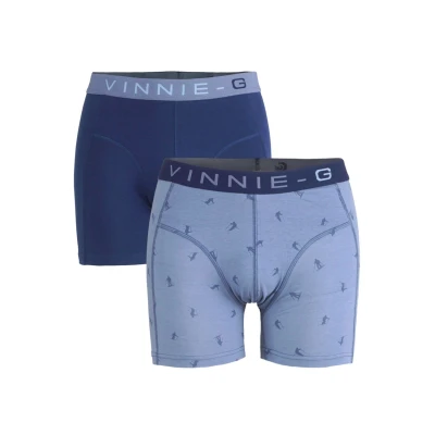Afbeelding van 2 x Vinnie G Ski Boys Dark Print maat 128/134