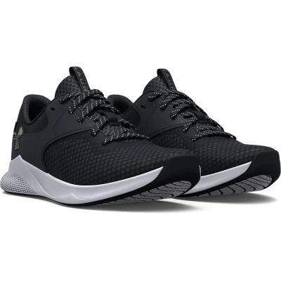Afbeelding van Under Armour Charged Aurora 2 Trainingsschoen, Dames, Maat: 36, Black/metallic warm silver Textiel/ synthetisch