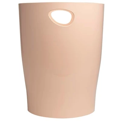 Afbeelding van Exacompta Ref. 45331D Set van 8 prullenbakken ECOBIN Skandi met handgrepen Volume 15 liter Afmetingen 26,3 x 33,5 cm Voor kantoor of thuis Nude kleur