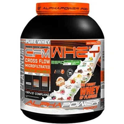 Afbeelding van ALPHAPOWER FOOD® CFM 100% zuivere witte weipoeder, 2 kg ISOCFM chocolade wei eiwitpoeder, beste weide eiwitten, natuurlijk, aspartaamvrij, uitstekende oplosbaarheid