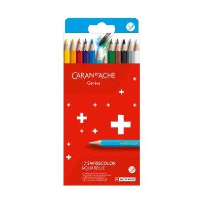 Afbeelding van Kleurpotloden Caran D&#039;ache aquarel doos à 12stuks