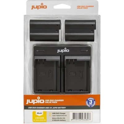 Afbeelding van Jupio Value Pack: 2x Battery EN EL15C 2100mAh + USB Dual Charger
