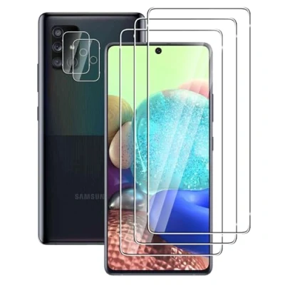 Afbeelding van Fwang [3+2 stuks] gehard glas beschermfolie voor Samsung Galaxy A71 en camerabeschermingsfilm, 9H Hardheid, krasbestendig, zonder luchtbellen, HD Display Protection
