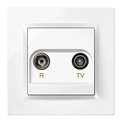 Afbeelding van SIMON 10 TV stopcontact, wit