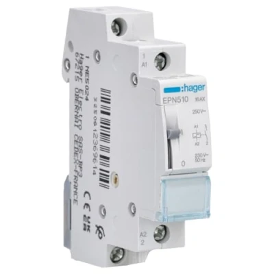 Afbeelding van Hager impulsrelais 230v 16a 1x maak epn510