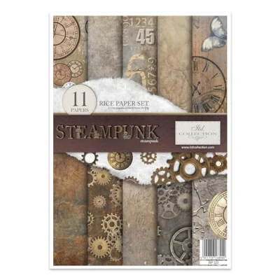 Afbeelding van ITD Collection Rijstpapier creatieve set A4 om te Snijden Papier vel 29,7 x 21 cm servettechniek meerdere kleuren (RP023 HS code 48021000)