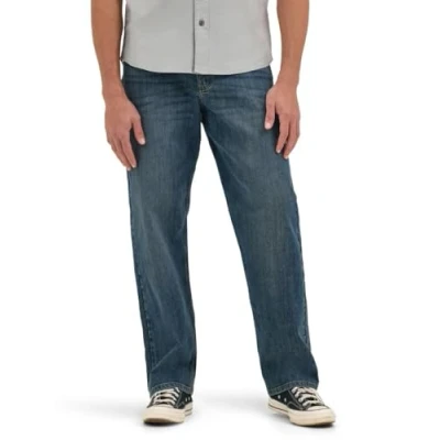 Afbeelding van Wrangler Free to Stretch jeans voor heren, losse pasvorm, Donkerblauw, 34W x 29L