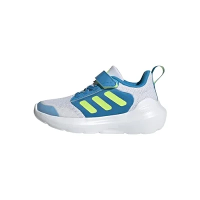 Afbeelding van adidas Performance Tensaur RUN Unisex Hardloopschoenen voor op de weg kinderen, Maat: 35, Dash grey/lucid lemon/solar blue Kunststof/ textiel