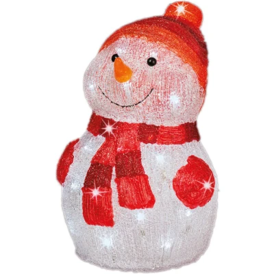 Afbeelding van LED sneeuwpop l25b25h35cm 40l hldr kerst Lumineo
